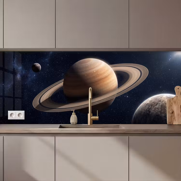 Keuken achterwand - Planeten - Saturnus - Ruimte — 1