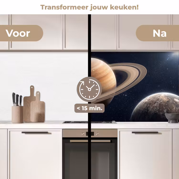 Keuken achterwand - Planeten - Saturnus - Ruimte — 2