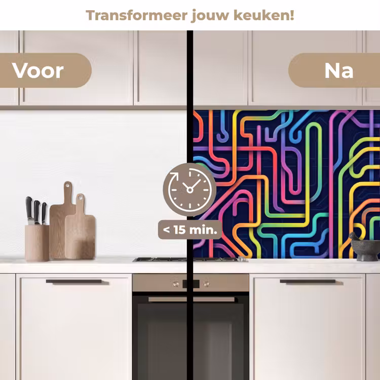 Keuken achterwand - Retro - Abstract - Neon — 2