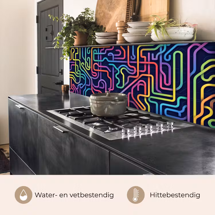 Keuken achterwand - Retro - Abstract - Neon — 3