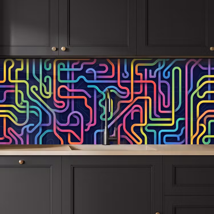 Keuken achterwand - Retro - Abstract - Neon — 6