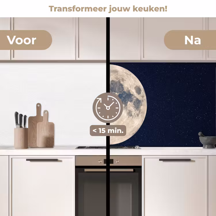 Keuken achterwand - Ruimte - Maan - Kosmos — 2