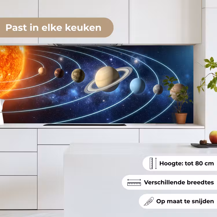 Keuken achterwand - Ruimte - Zonnestelsel - Blauw — 4