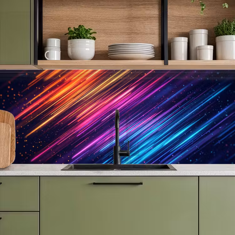Keuken achterwand - Snelheid - Kosmos - Kleurrijk — 5