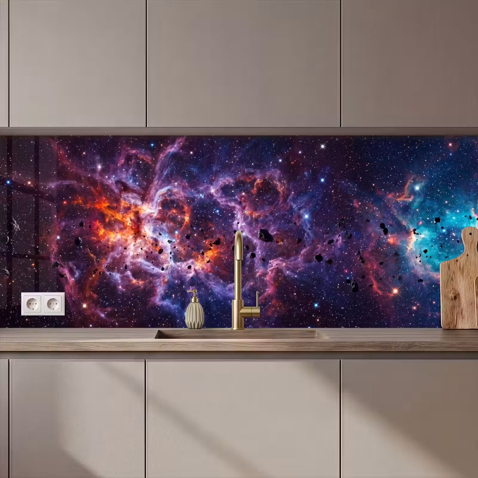 Keuken achterwand - Space - Stars - Abstract - Colorful — 1