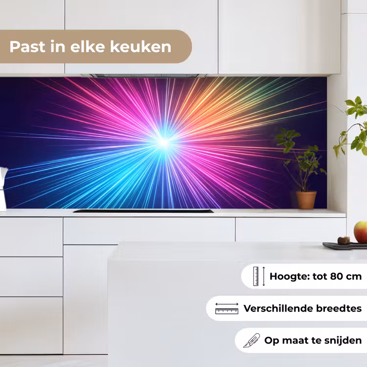 Keuken achterwand - Abstract - Light - Burst - Modern - Colorful — 4