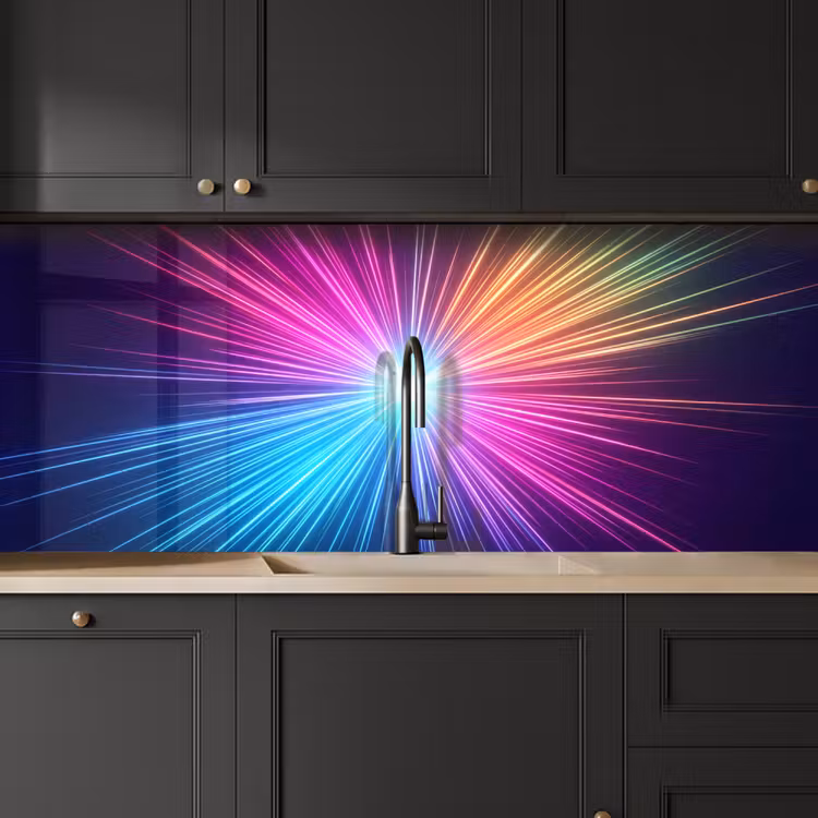 Keuken achterwand - Abstract - Light - Burst - Modern - Colorful — 6