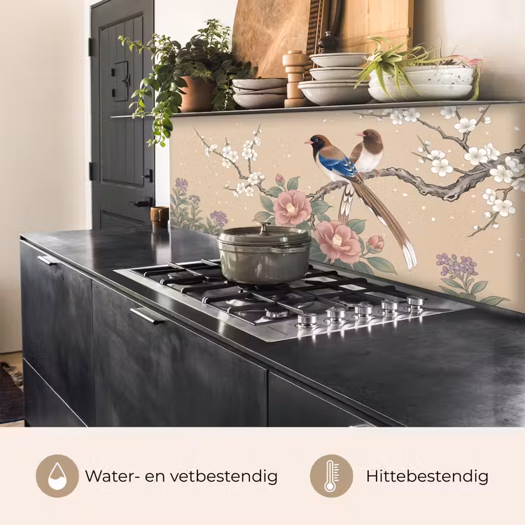 Keuken achterwand - Bloemen - Vogels - Bloemen — 3