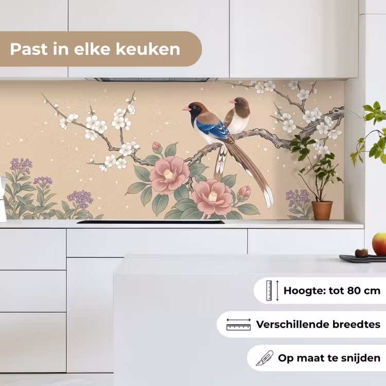 Keuken achterwand - Bloemen - Vogels - Bloemen — 4