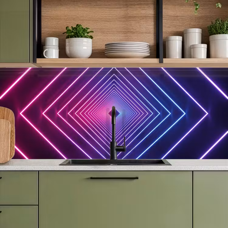 Keuken achterwand - Driedimensionaal - Tunnel - Ruimte — 5