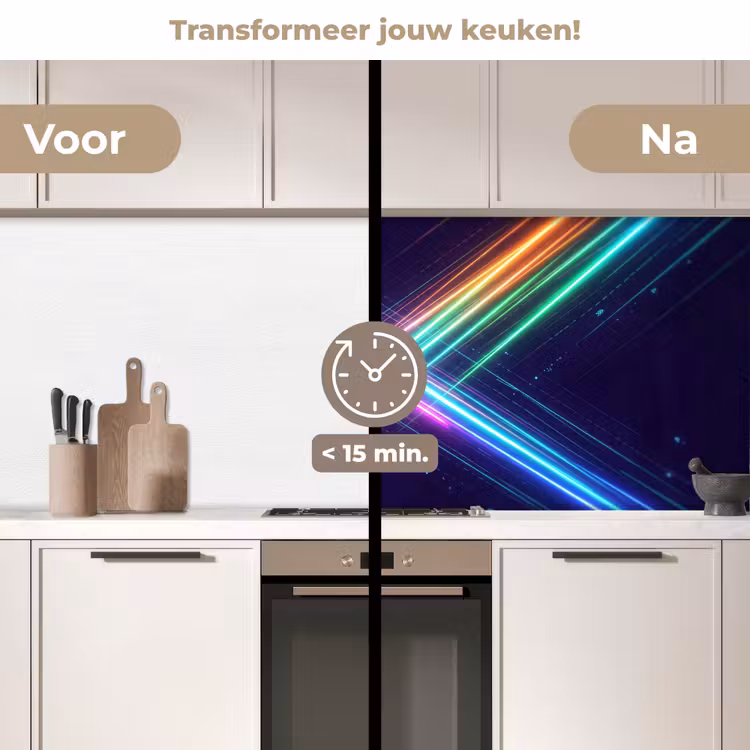 Keuken achterwand - Kruisen - Lasterstralen - Neon — 2