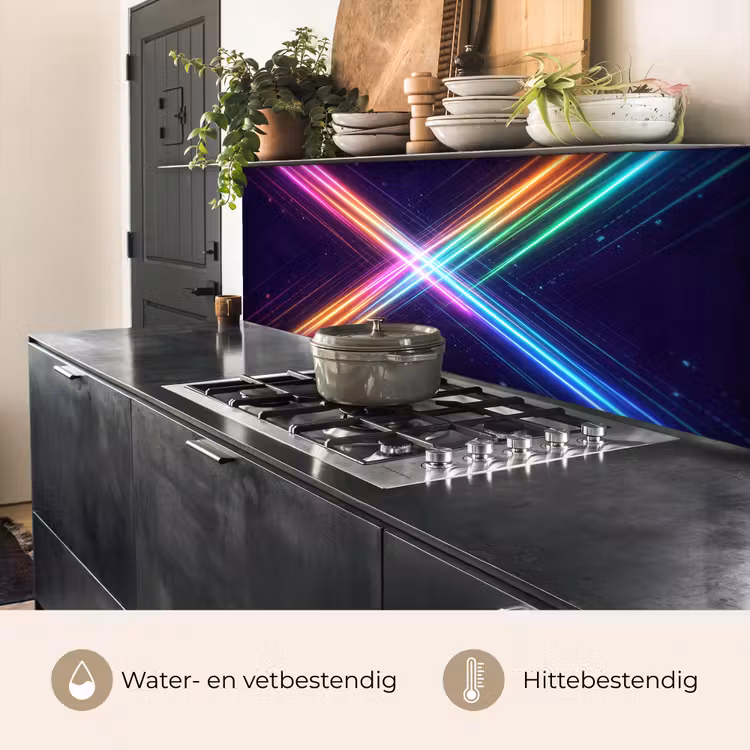 Keuken achterwand - Kruisen - Lasterstralen - Neon — 3