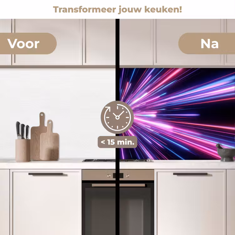 Keuken achterwand - Lichtsnelheid - Ruimte - Roze - Paars — 2