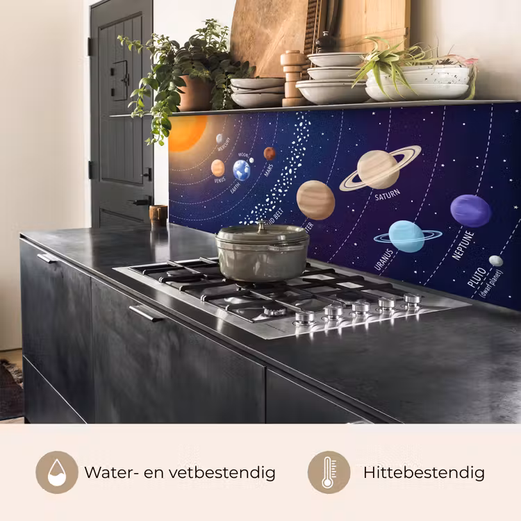 Keuken achterwand - Planetenstelsel - Ruimte - Illustratie — 3