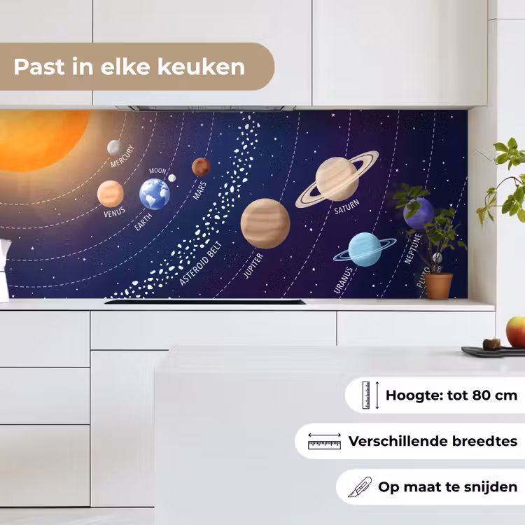 Keuken achterwand - Planetenstelsel - Ruimte - Illustratie — 4