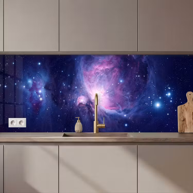 Keuken achterwand - Ruimte - Sterren - Kleurrijk — 1