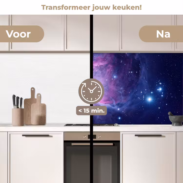 Keuken achterwand - Ruimte - Sterren - Kleurrijk — 2