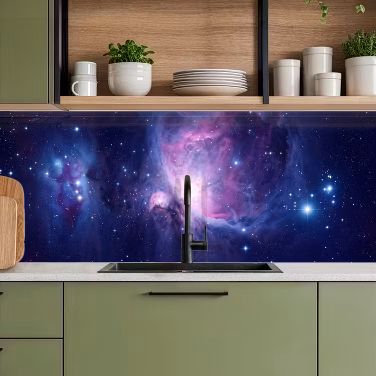 Keuken achterwand - Ruimte - Sterren - Kleurrijk — 5