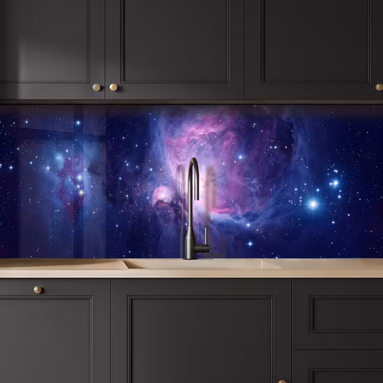 Keuken achterwand - Ruimte - Sterren - Kleurrijk — 6