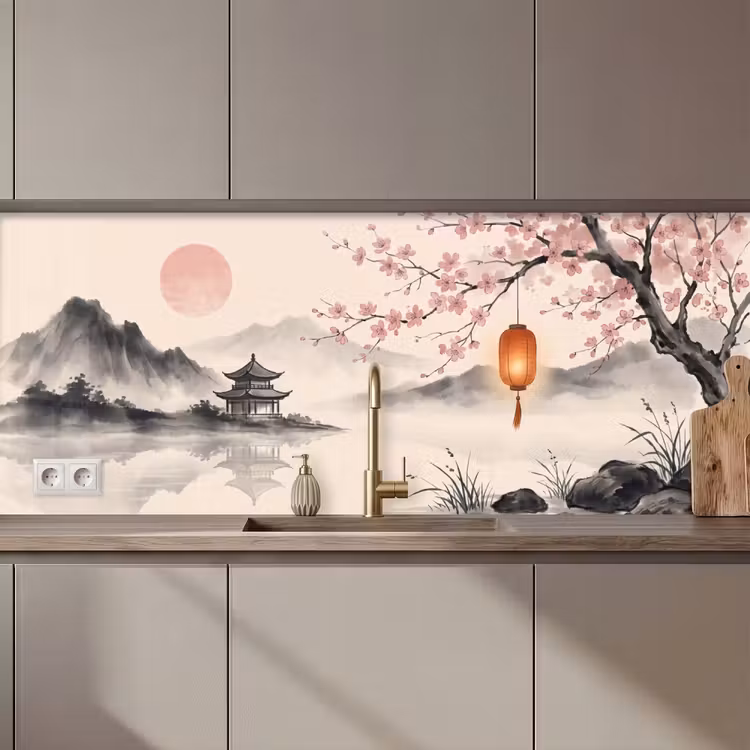 Keuken achterwand - Zon - Japans - Traditioneel — 1