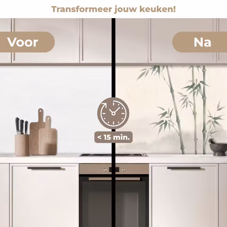 Keuken achterwand - Minimalistisch - Bamboe - Groen — 2