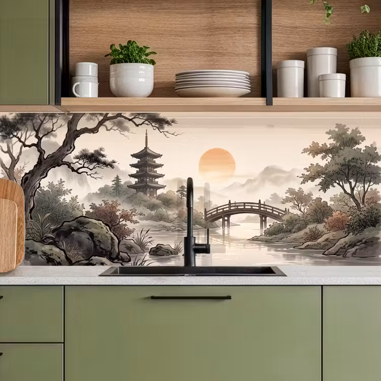 Keuken achterwand - Azië - Landschap - Kleurrijk — 5