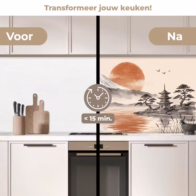 Keuken achterwand - Bergtop - Meer - Bloesem — 2