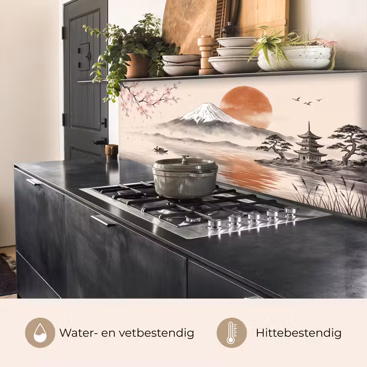 Keuken achterwand - Bergtop - Meer - Bloesem — 3