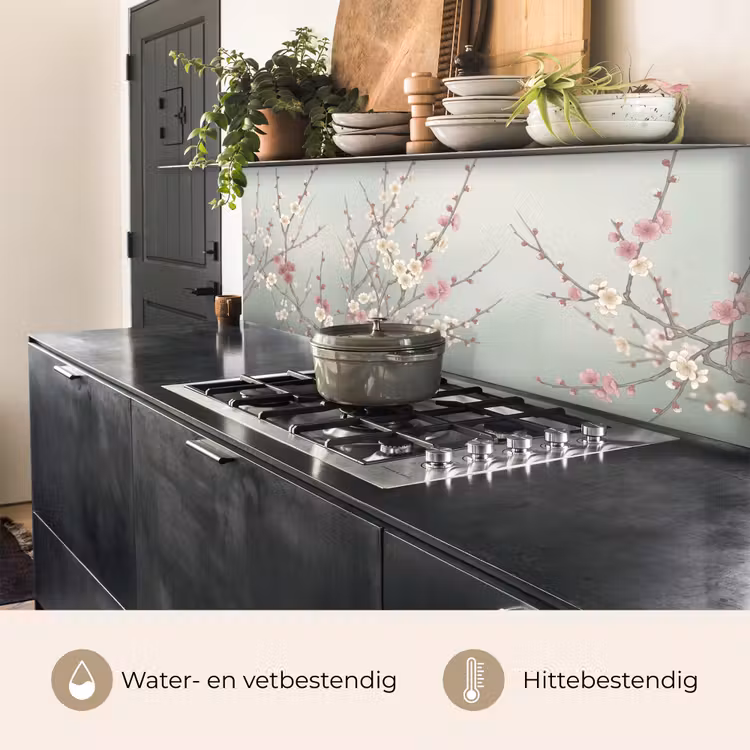 Keuken achterwand - Kersen - Bloesem - Groen — 3