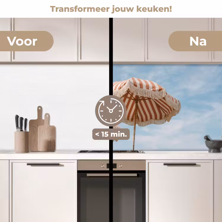 Keuken achterwand - Parasol - Lucht - Rood — 2