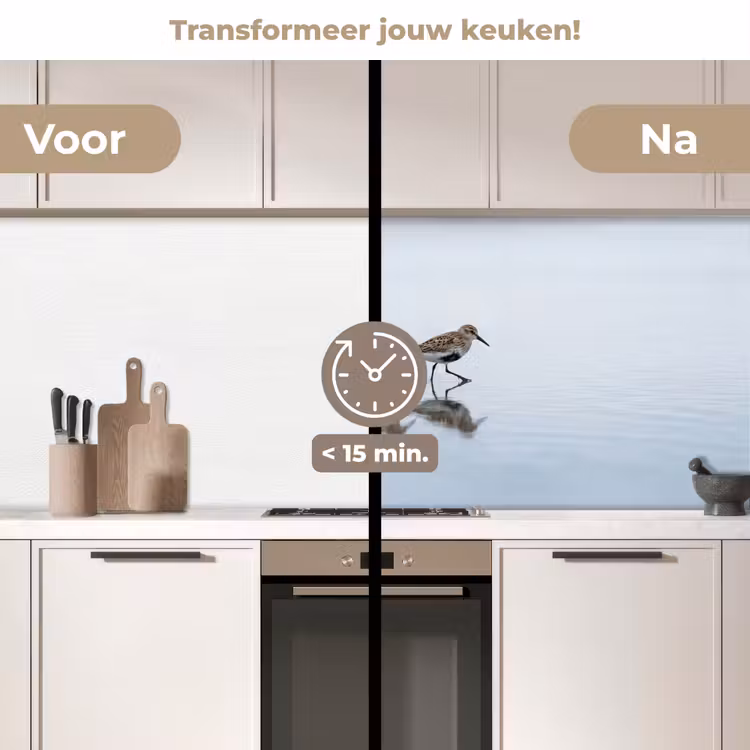 Keuken achterwand - Vogels - Water - Grijs — 2