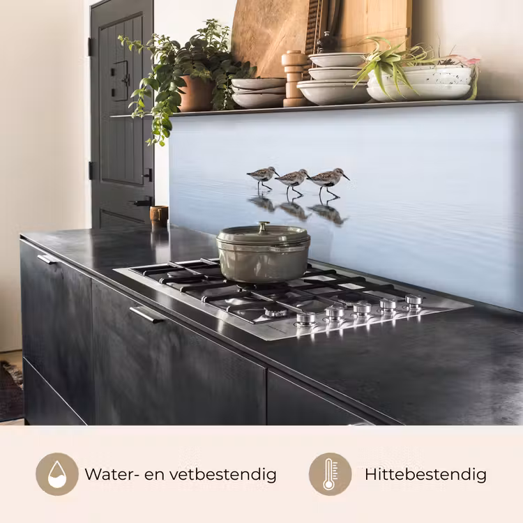 Keuken achterwand - Vogels - Water - Grijs — 3