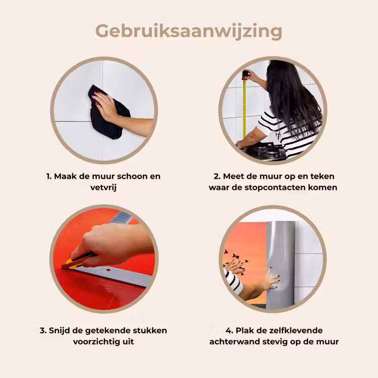 Keuken achterwand - Zwerm - Vogels - Oranje — 7