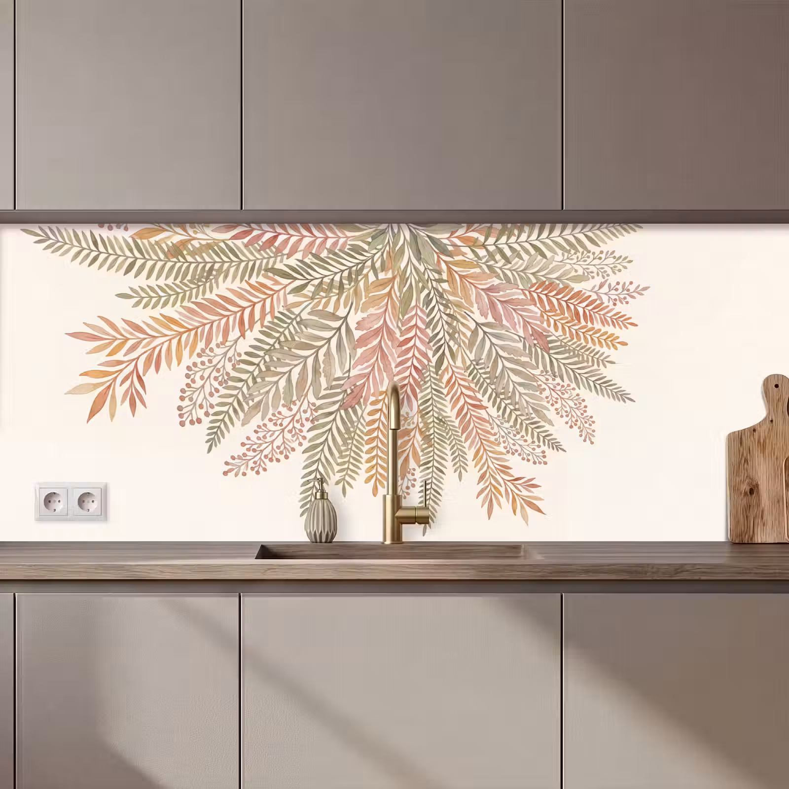 Keuken achterwand - Botanisch - Aquarel - Kleurrijk — 1