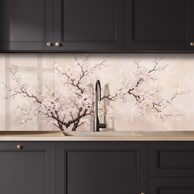 Keuken achterwand - Bloesem - Illustratie - Taupe — 6