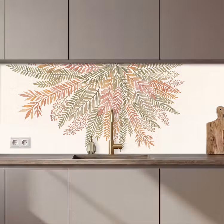 Keuken achterwand - Botanisch - Aquarel - Kleurrijk — 1