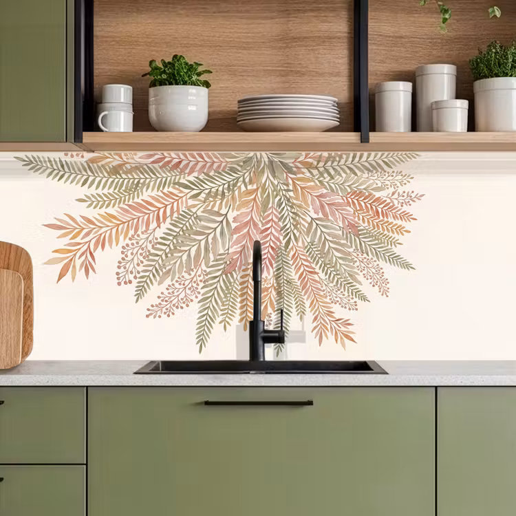 Keuken achterwand - Botanisch - Aquarel - Kleurrijk — 5