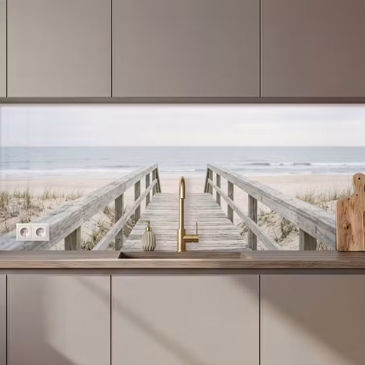 Keuken achterwand - Duinen - Vlonder - Oceaan — 1