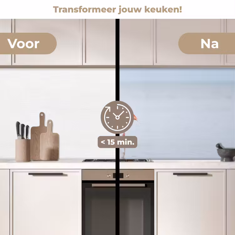 Keuken achterwand - Flamingo - Zee - Roze — 2