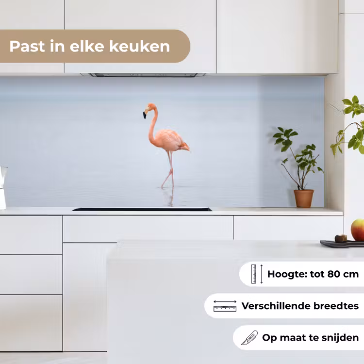 Keuken achterwand - Flamingo - Zee - Roze — 4