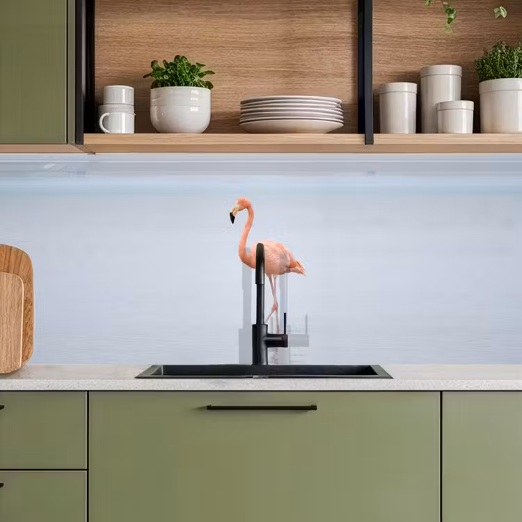 Keuken achterwand - Flamingo - Zee - Roze — 5