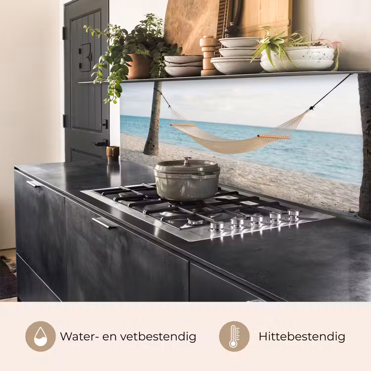 Keuken achterwand - Hangmat - Strand - Wit — 3