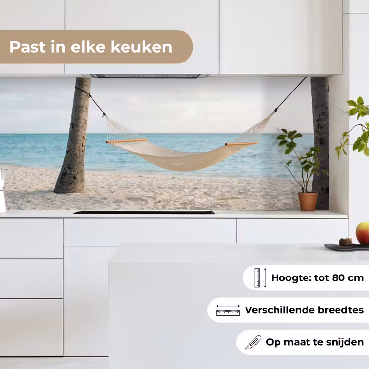 Keuken achterwand - Hangmat - Strand - Wit — 4