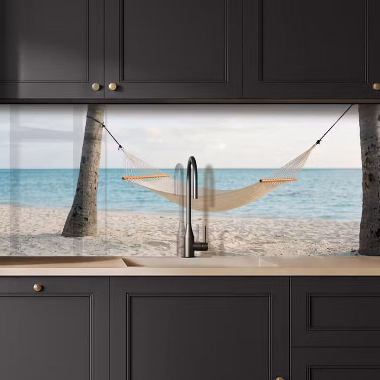 Keuken achterwand - Hangmat - Strand - Wit — 6