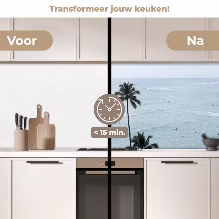 Keuken achterwand - Oceaan - Palmbomen - Surfers — 2