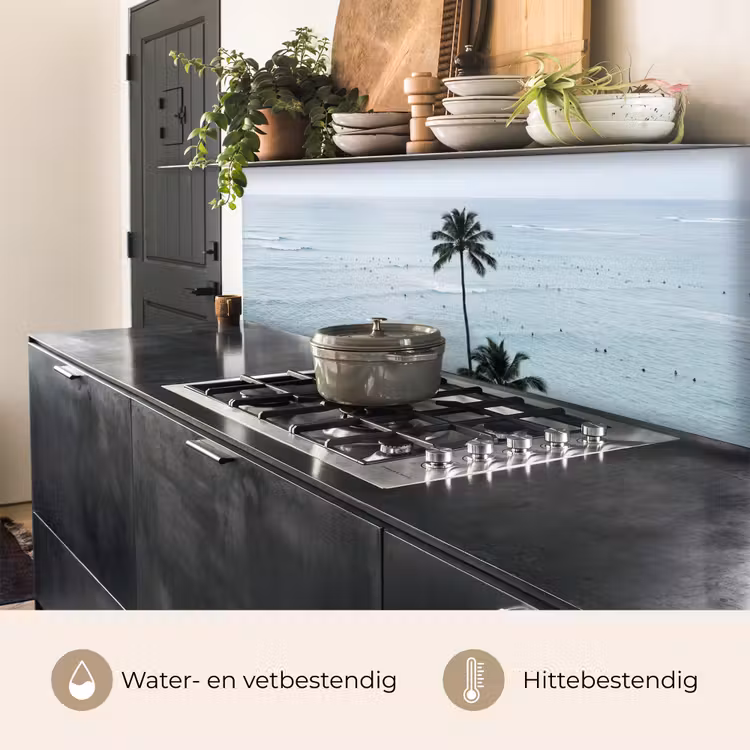 Keuken achterwand - Oceaan - Palmbomen - Surfers — 3