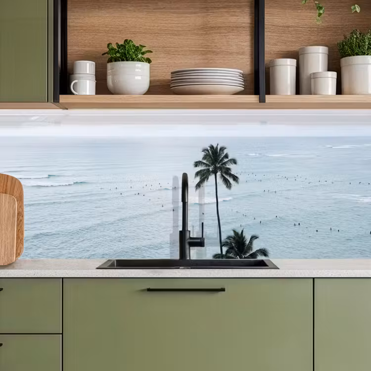 Keuken achterwand - Oceaan - Palmbomen - Surfers — 5