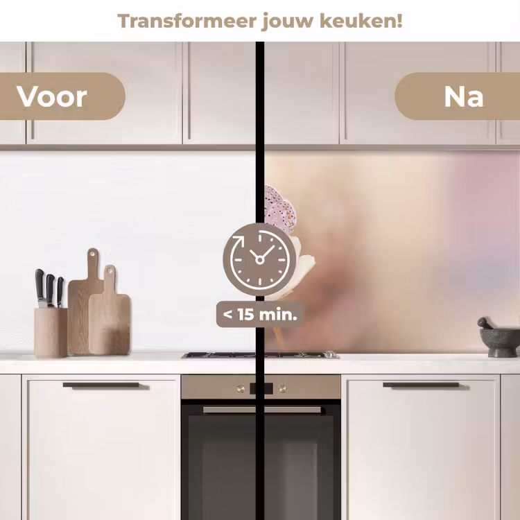 Keuken achterwand - Vlinder - Bloem - Blauw — 2