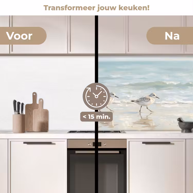 Keuken achterwand - Vogels - Strand - Zee — 2