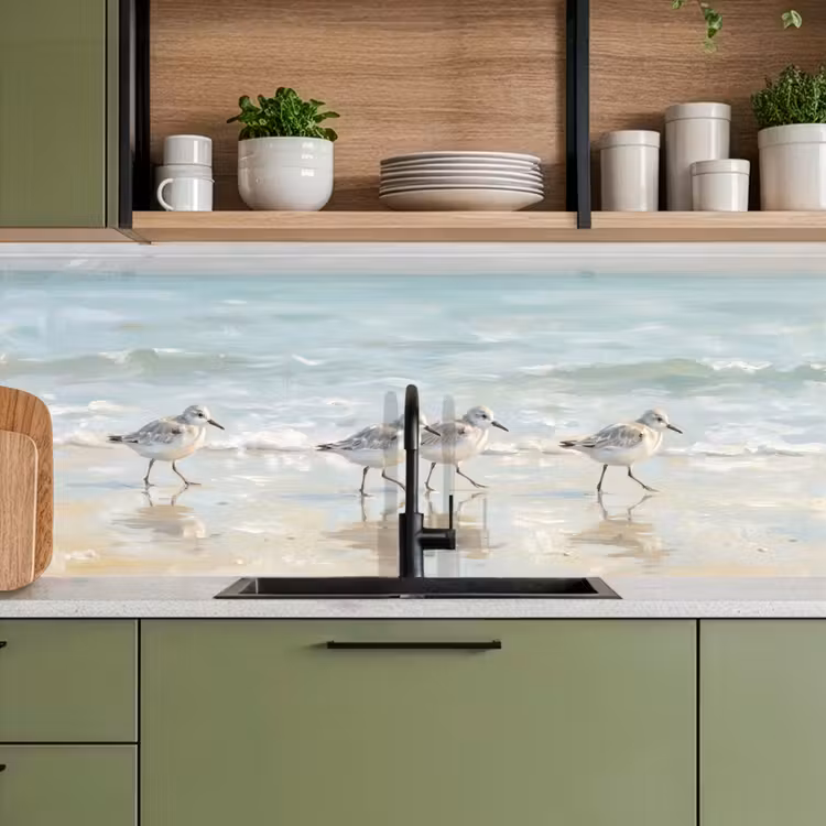 Keuken achterwand - Vogels - Strand - Zee — 5